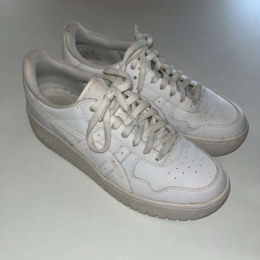 Women’s ASICS White Leather Platform Sneakers Size 9.5 US
